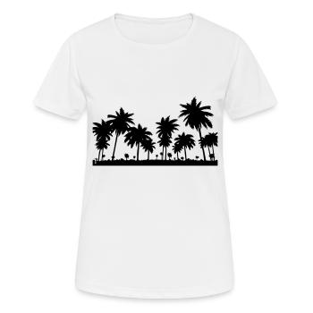 Palmiers - T-shirt respirant Femme - blanc - Devant - AI Model Female 172 dark (172cm)