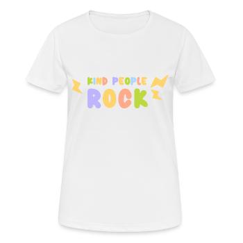 Gute Leute - Frauen T-Shirt atmungsaktiv - Weiß - Vorne - AI Model Female 172 dark (172cm)
