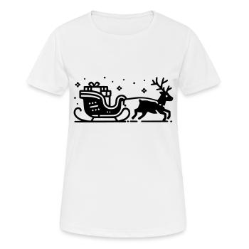 Reindeer Sleigh - Women's Breathable T-Shirt - white - Front - AI Model Female 172 dark (172cm)