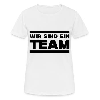 Nous sommes une équipe - T-shirt respirant Femme - blanc - Devant - AI Model Female 172 dark (172cm)