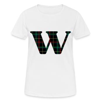 Monogramm mit schottischem Tartan - Frauen T-Shirt atmungsaktiv - Weiß - Vorne - AI Model Female 172 dark (172cm)