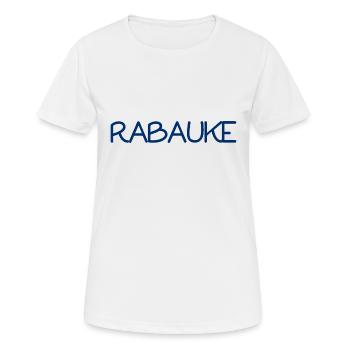 Rabauke - ungehobelter Mensch - ungezogenes Kind - Frauen T-Shirt atmungsaktiv - Weiß - Vorne - AI Model Female 172 dark (172cm)