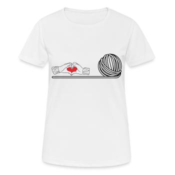 Tricot Tricot Crochet Tricoteur - T-shirt respirant Femme - blanc - Devant - AI Model Female 172 dark (172cm)