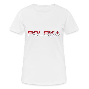 Lettrage Polska - Polen - Pologne - T-shirt respirant Femme - blanc - Devant - AI Model Female 172 dark (172cm)