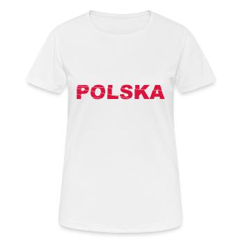 Polska Lettrage - Polen - Pologne - polnisch - T-shirt respirant Femme - blanc - Devant - AI Model Female 172 dark (172cm)