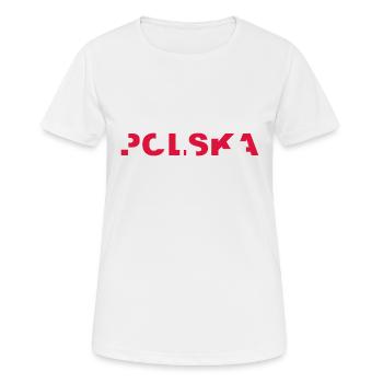 Polska Lettrage - Polen - Pologne - polnisch - T-shirt respirant Femme - blanc - Devant - AI Model Female 172 dark (172cm)