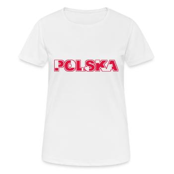 Polska Lettrage - Polen - Pologne - polnisch - T-shirt respirant Femme - blanc - Devant - AI Model Female 172 dark (172cm)