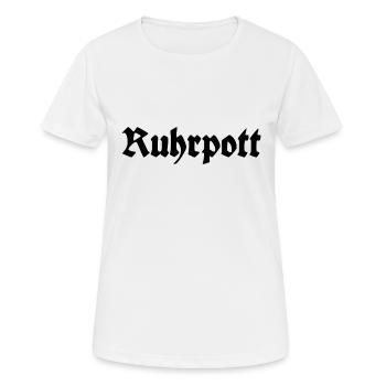 Ruhrpott - Pott - Bergbau - Kumpel - Ruhr - Shirt - Frauen T-Shirt atmungsaktiv - Weiß - Vorne - AI Model Female 172 dark (172cm)