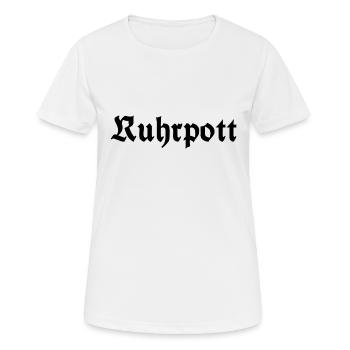 Ruhrpott - Pott - Bergbau - Kumpel - Ruhr - Shirt - Frauen T-Shirt atmungsaktiv - Weiß - Vorne - AI Model Female 172 dark (172cm)