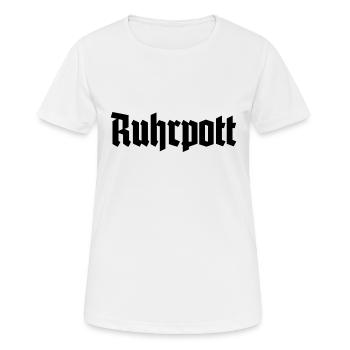 Ruhrpott - Pott - Bergbau - Kumpel - Ruhr - Shirt - Frauen T-Shirt atmungsaktiv - Weiß - Vorne - AI Model Female 172 dark (172cm)