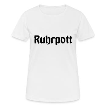Ruhrpott - Pott - Bergbau - Kumpel - Ruhr - Shirt - Frauen T-Shirt atmungsaktiv - Weiß - Vorne - AI Model Female 172 dark (172cm)