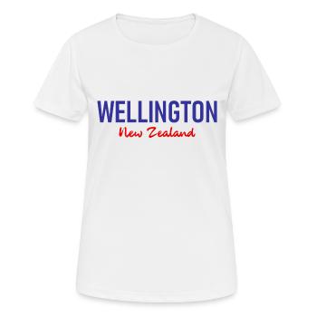 Wellington - Nouvelle-Zélande - Aotearoa - Kiwi - Maori - T-shirt respirant Femme - blanc - Devant - AI Model Female 172 dark (172cm)