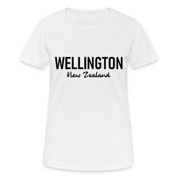 Wellington - Nouvelle-Zélande - Aotearoa - Kiwi - Maori - T-shirt respirant Femme - blanc - Devant - AI Model Female 172 dark (172cm)