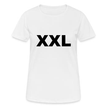 XXL - X-large - extra large - Frauen T-Shirt atmungsaktiv - Weiß - Vorne - AI Model Female 172 dark (172cm)