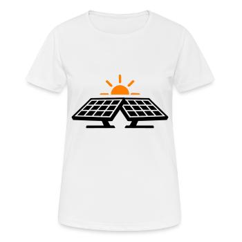 Solar Strom Symbol - Frauen T-Shirt atmungsaktiv - Weiß - Vorne - AI Model Female 172 dark (172cm)