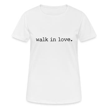 walk in love - love - in love - Women's Breathable T-Shirt - white - Front - AI Model Female 172 dark (172cm)