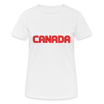Canada - Vancouver - Toronto - Montréal - Kanada - T-shirt respirant Femme - blanc - Devant - AI Model Female 172 dark (172cm)