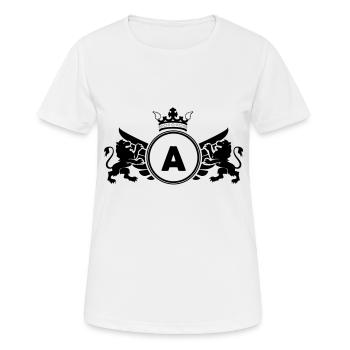 letter A coat of arms - Women's Breathable T-Shirt - white - Front - AI Model Female 172 dark (172cm)