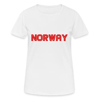 Norvège - Norvège - Norvège - Drapeau - T-shirt respirant Femme - blanc - Devant - AI Model Female 172 dark (172cm)