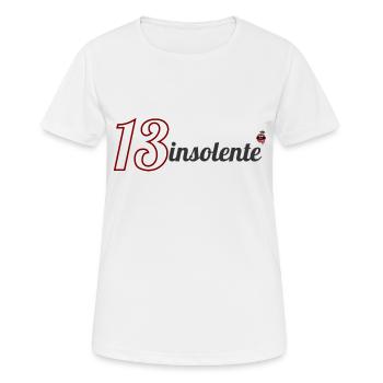 13insolente - T-shirt respirant Femme - blanc - Devant - AI Model Female 172 dark (172cm)