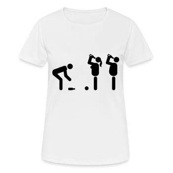 Flunkyball - trinken - Frauen T-Shirt atmungsaktiv - Weiß - Vorne - AI Model Female 172 dark (172cm)