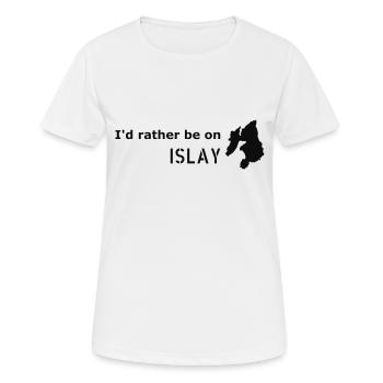I'd rather be on Islay - Women's Breathable T-Shirt - white - Front - AI Model Female 172 dark (172cm)