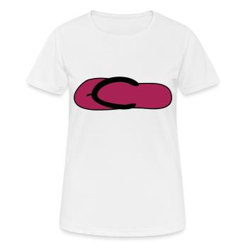 badelatsch schuhe - Frauen T-Shirt atmungsaktiv - Weiß - Vorne - AI Model Female 172 dark (172cm)