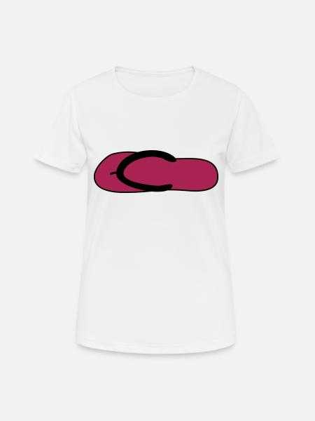 badelatsch schuhe - Frauen T-Shirt atmungsaktiv - Weiß