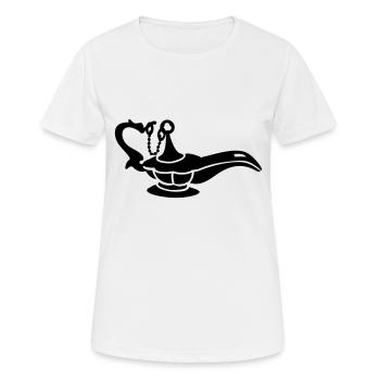 Aladins lanterne magique / genie oil lamp (1c) - T-shirt respirant Femme - blanc - Devant - AI Model Female 172 dark (172cm)