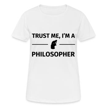 Trust me I'm a Philosopher - Women's Breathable T-Shirt - white - Front - AI Model Female 172 dark (172cm)