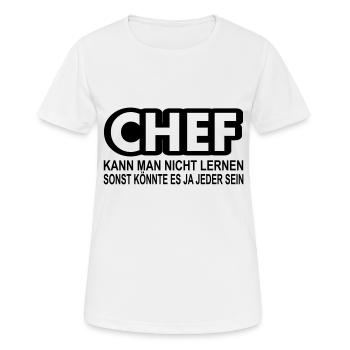 chef - Frauen T-Shirt atmungsaktiv - Weiß - Vorne - AI Model Female 172 dark (172cm)