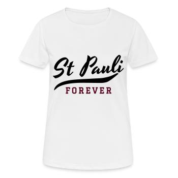 St Pauli Forever - Frauen T-Shirt atmungsaktiv - Weiß - Vorne - AI Model Female 172 dark (172cm)