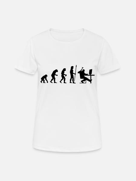 evolution_pc_1 - Women's Breathable T-Shirt - white