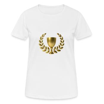 Cup and laurels - Women's Breathable T-Shirt - white - Front - AI Model Female 172 dark (172cm)