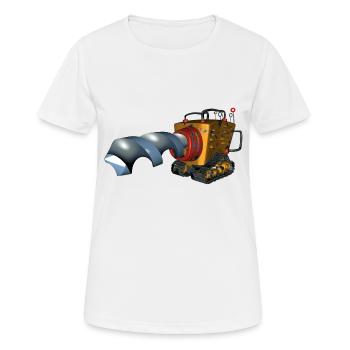 Pour la taille qui compte! - forage - T-shirt respirant Femme - blanc - Devant - AI Model Female 172 dark (172cm)
