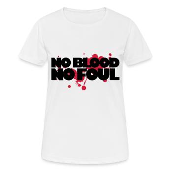 No Blood No Foul - T-shirt respirant Femme - blanc - Devant - AI Model Female 172 dark (172cm)