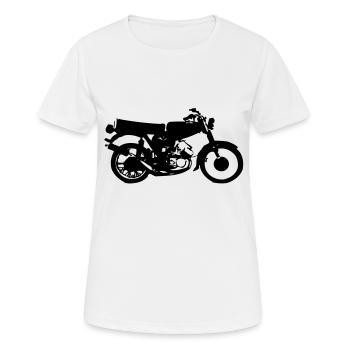 Simson cyclomoteur - T-shirt respirant Femme - blanc - Devant - AI Model Female 172 dark (172cm)