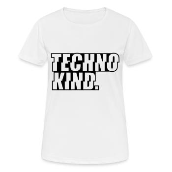Technokind Rave Festivals Techno Party Afterhours - Frauen T-Shirt atmungsaktiv - Weiß - Vorne - AI Model Female 172 dark (172cm)
