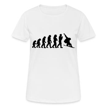 snowboard evolution - Frauen T-Shirt atmungsaktiv - Weiß - Vorne - AI Model Female 172 dark (172cm)