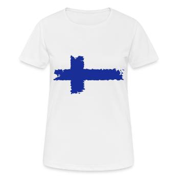 Finnland - Frauen T-Shirt atmungsaktiv - Weiß - Vorne - AI Model Female 172 dark (172cm)