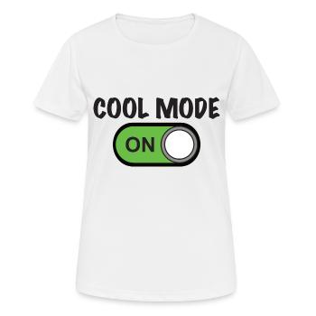 COOL MODE ON - Women's Breathable T-Shirt - white - Front - AI Model Female 172 dark (172cm)