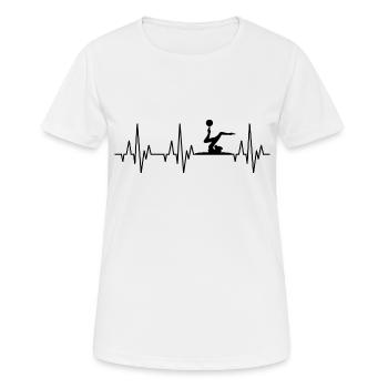 Herzschlag EKG Gymnastik Turnen Akrobatik Sport - Frauen T-Shirt atmungsaktiv - Weiß - Vorne - AI Model Female 172 dark (172cm)