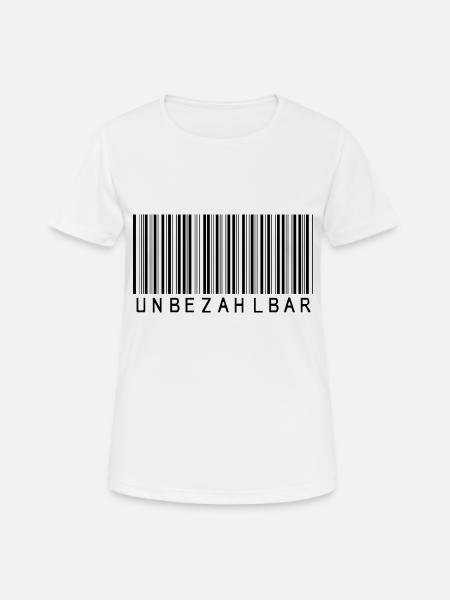 Barcode "Priceless" black - Women's Breathable T-Shirt - white