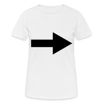 pfeil - Frauen T-Shirt atmungsaktiv - Weiß - Vorne - AI Model Female 172 dark (172cm)