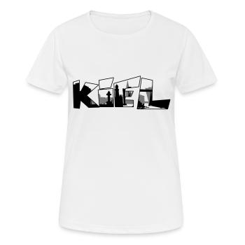Kiel Skyline - T-shirt respirant Femme - blanc - Devant - AI Model Female 172 dark (172cm)