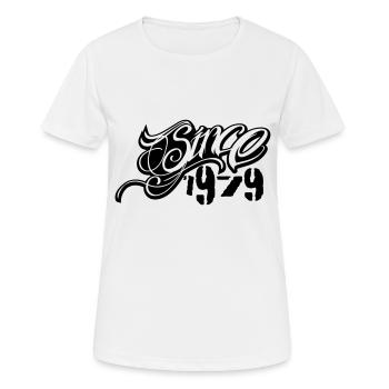 since 1979 - T-shirt respirant Femme - blanc - Devant - AI Model Female 172 dark (172cm)