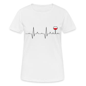 impulsion de verre de vin - T-shirt respirant Femme - blanc - Devant - AI Model Female 172 dark (172cm)