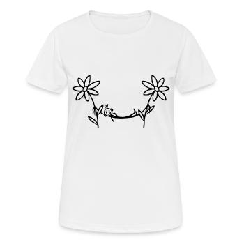 Hamac Traîner Relaxed Chillen - T-shirt respirant Femme - blanc - Devant - AI Model Female 172 dark (172cm)
