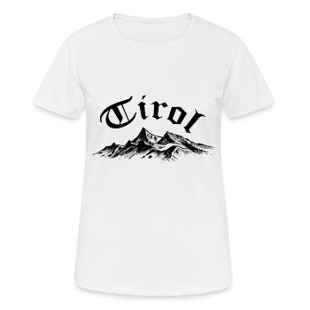 Tirol - Frauen T-Shirt atmungsaktiv - Weiß - Vorne - AI Model Female 172 dark (172cm)