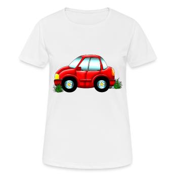Rotes Auto - Frauen T-Shirt atmungsaktiv - Weiß - Vorne - AI Model Female 172 dark (172cm)